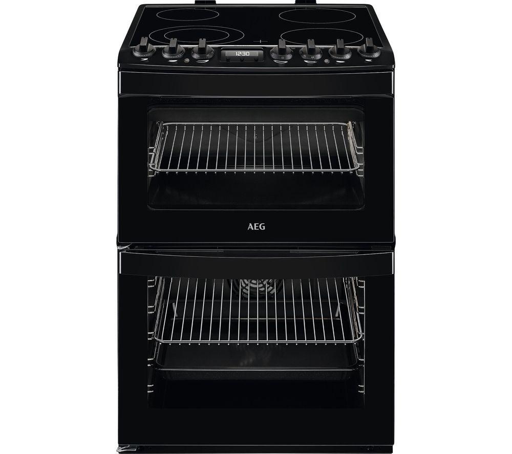 AEG SteamBake CCB6741ACB 60 cm Electric Ceramic Cooker - Black