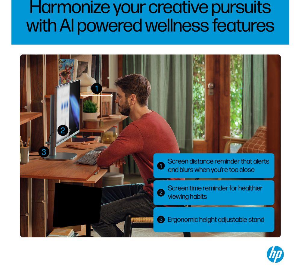 PC Todo en Uno HP OmniStudio X 27-cs0003na 27" - Intel® Core™ Ultra 7, 1 TB SSD, Plata