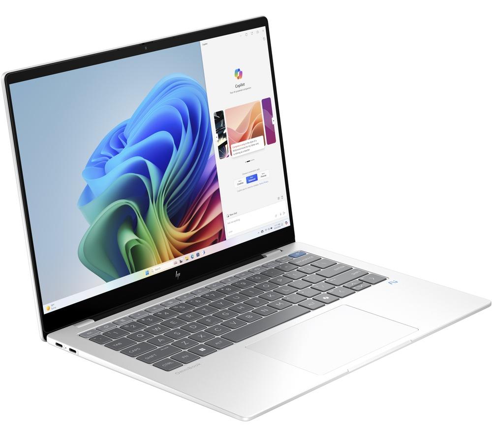 HP OmniBook X 14" Laptop, Copilot+ PC - Snapdragon X Plus, 512 GB SSD, Silver