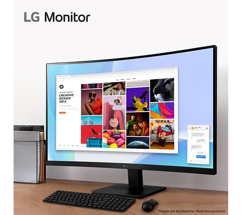 LG 32MR50C-B.AEKQ Full HD 32" Curved VA LCD Monitor - Black