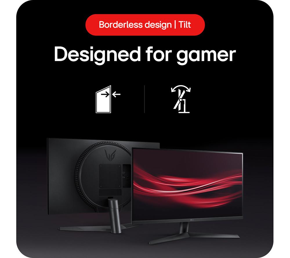 LG UltraGear 27GS60F-B.AEK Full HD 27" Rapid IPS LCD Gaming Monitor - Black