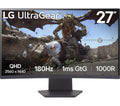 LG UltraGear 27GS60QC-B.AEK Quad HD 27" Curved VA LCD Gaming Monitor - Dark Grey