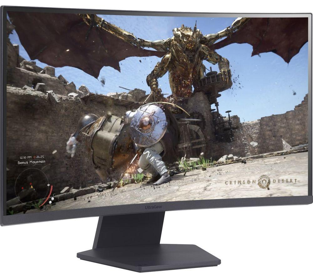 LG UltraGear 27GS60QC-B.AEK Quad HD 27" Curved VA LCD Gaming Monitor - Dunkelgrau