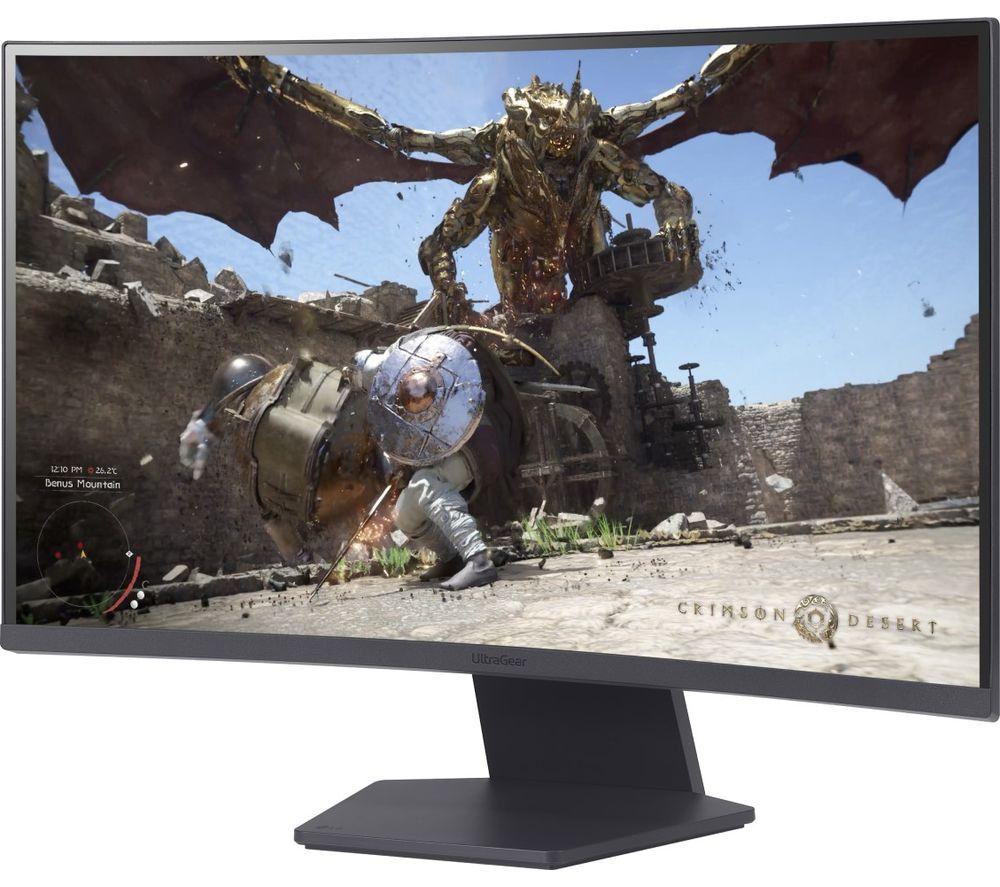 LG UltraGear 27GS60QC-B.AEK Quad HD 27" Curved VA LCD Gaming Monitor - Dunkelgrau