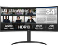 LG UltraWide 34WR55QK-B.AEK Quad HD 34" Curved VA LCD Monitor - Black