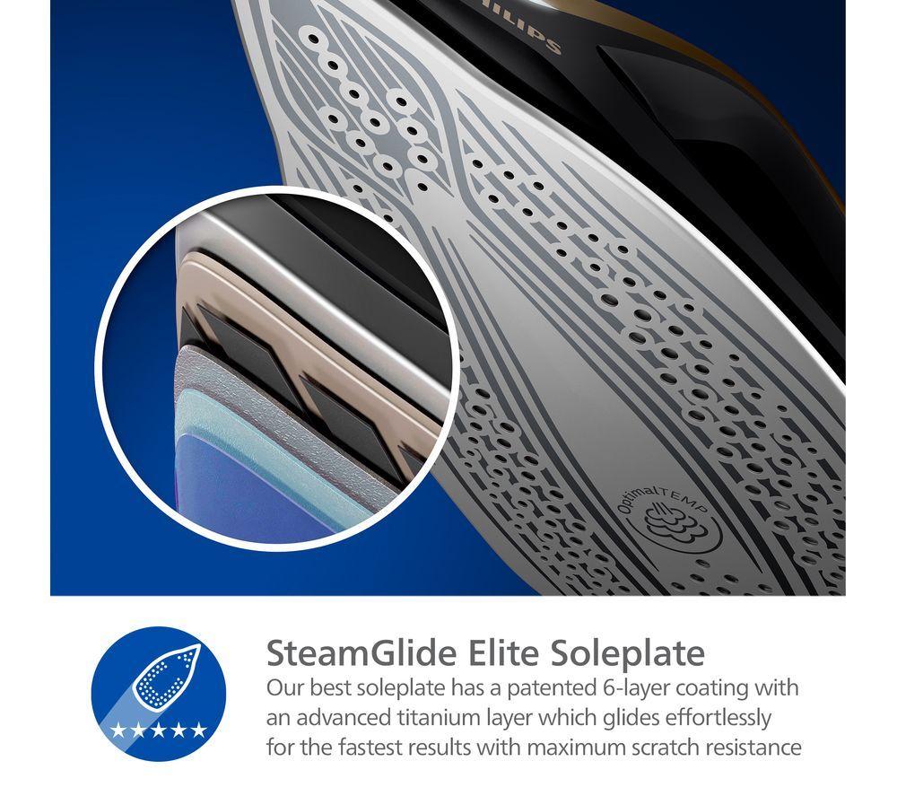 PHILIPS PerfectCare 8000 Series PSG8130/80 Steam Generator Iron - Black & Gold
