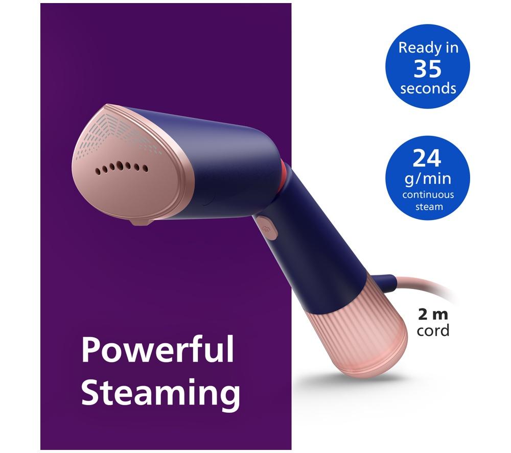 PHILIPS 5000 Series STH5030/20 Handheld Clothes Steamer - Marine Blue