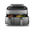 PHILIPS 5000 Series 9L NA555/09 Dual Basket Steam Air Fryer – Silver