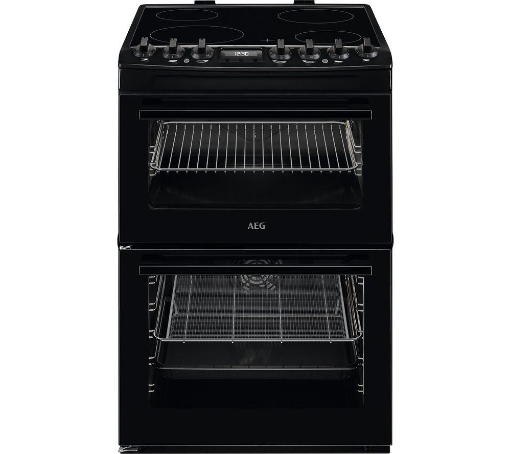 AEG 6000 SteamBake CCX6740ACB 60 cm Electric Ceramic Cooker - Black