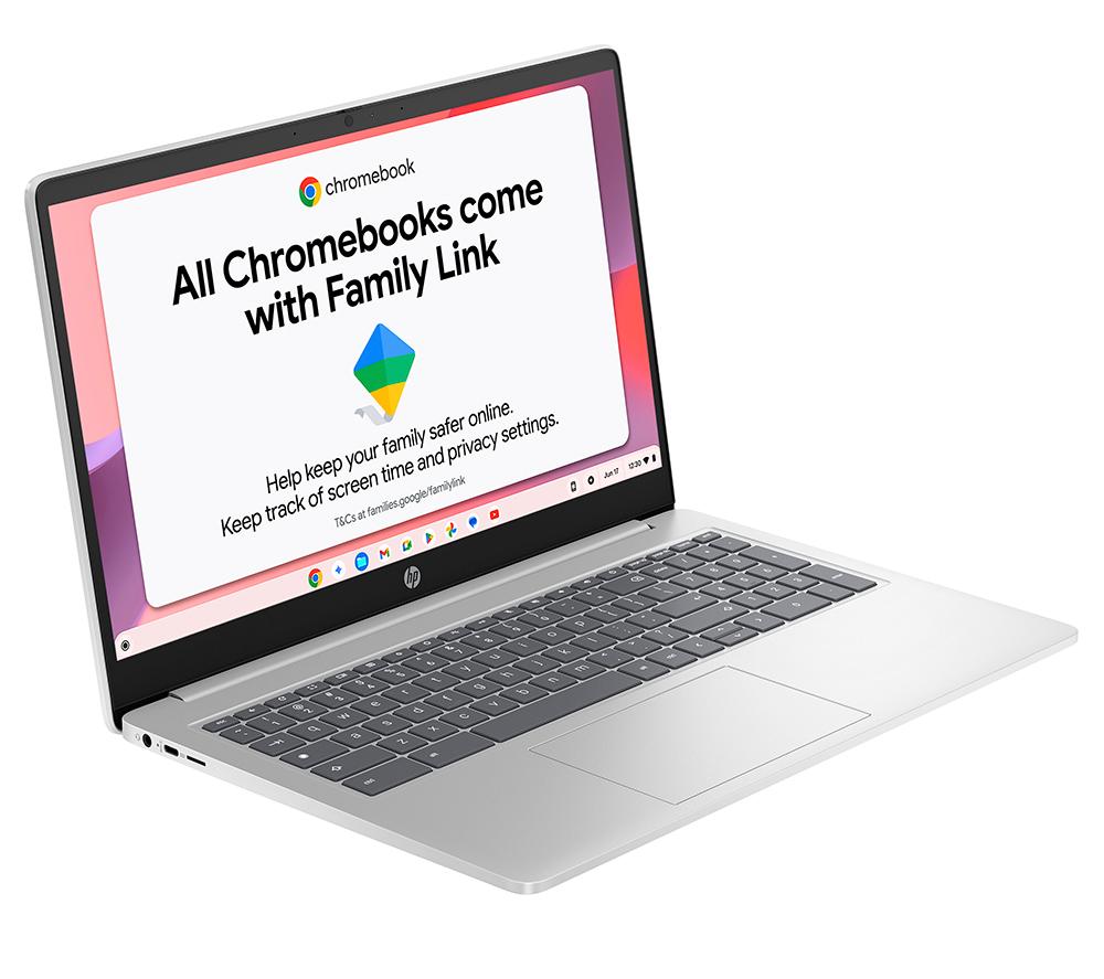 HP 15a-nb0504sa Chromebook de 15,6" - Intel® N100, 128 GB UFS, Plata