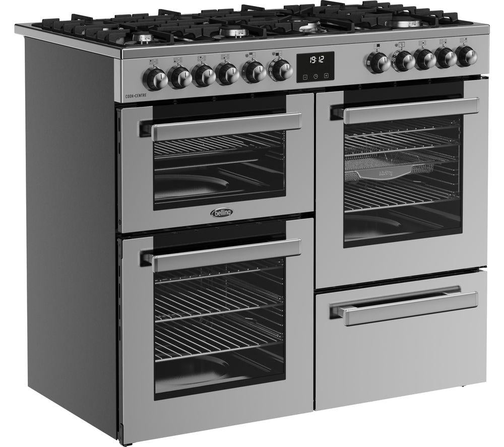 Cocina de doble combustible BELLING Cookcentre 100DF - Acero inoxidable y cromo