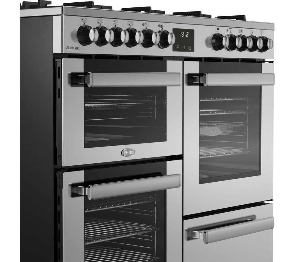Cocina de doble combustible BELLING Cookcentre 100DF - Acero inoxidable y cromo