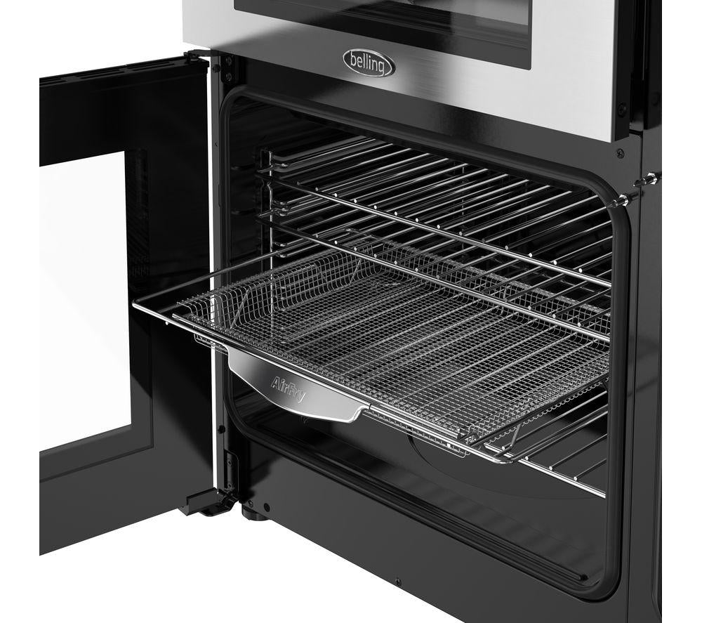 Cocina de gas y eléctrica Belling Cookcentre 90DF - Acero inoxidable y cromo