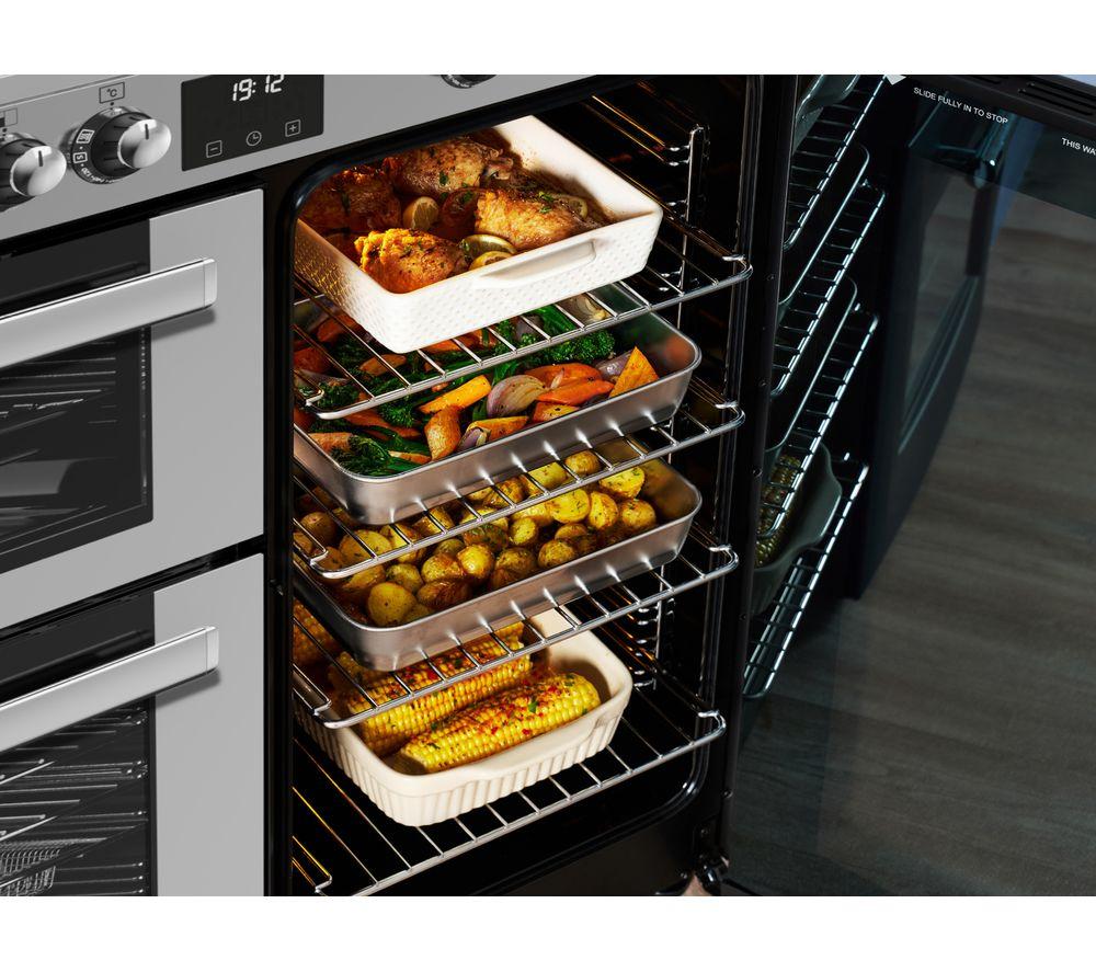 Cocina de gas y eléctrica Belling Cookcentre 90DF - Acero inoxidable y cromo