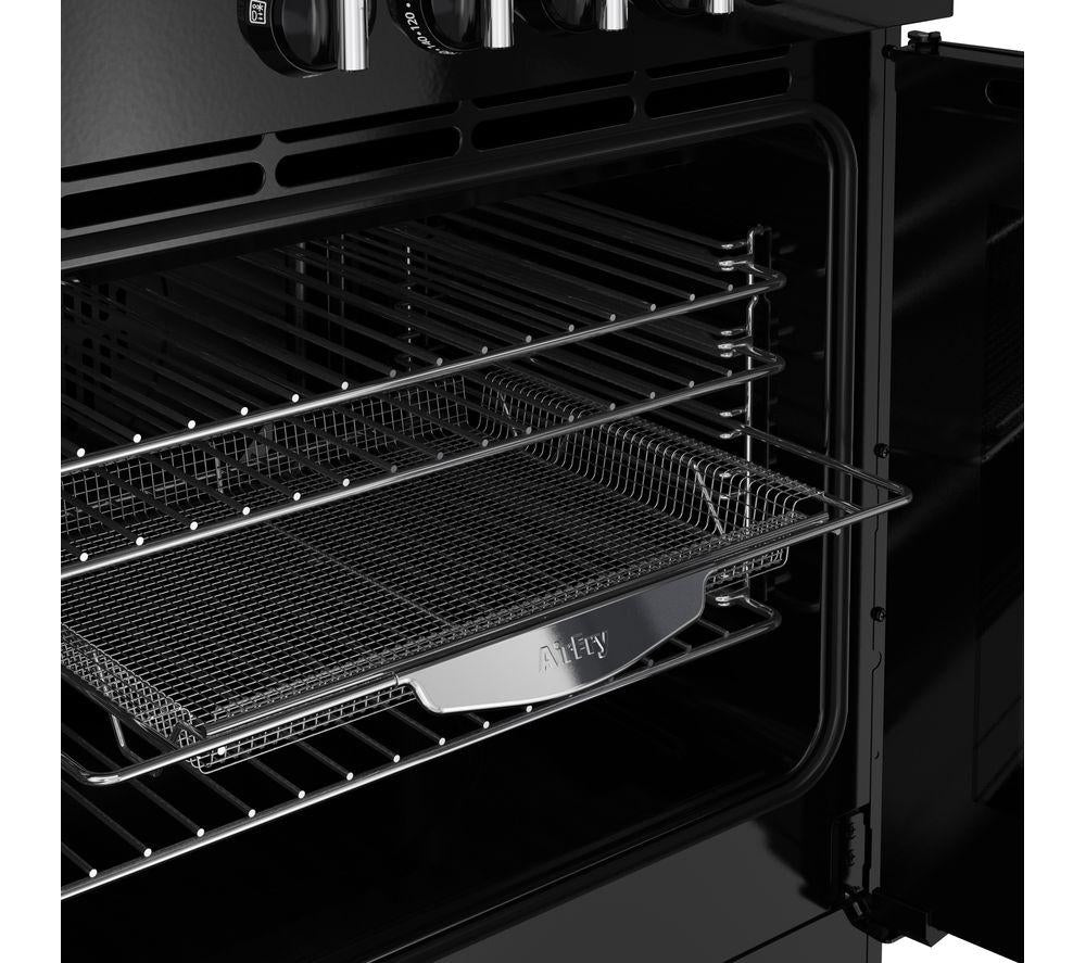 Cocina BELLING Farmhouse 110DF de doble combustible - Negro y Cromo