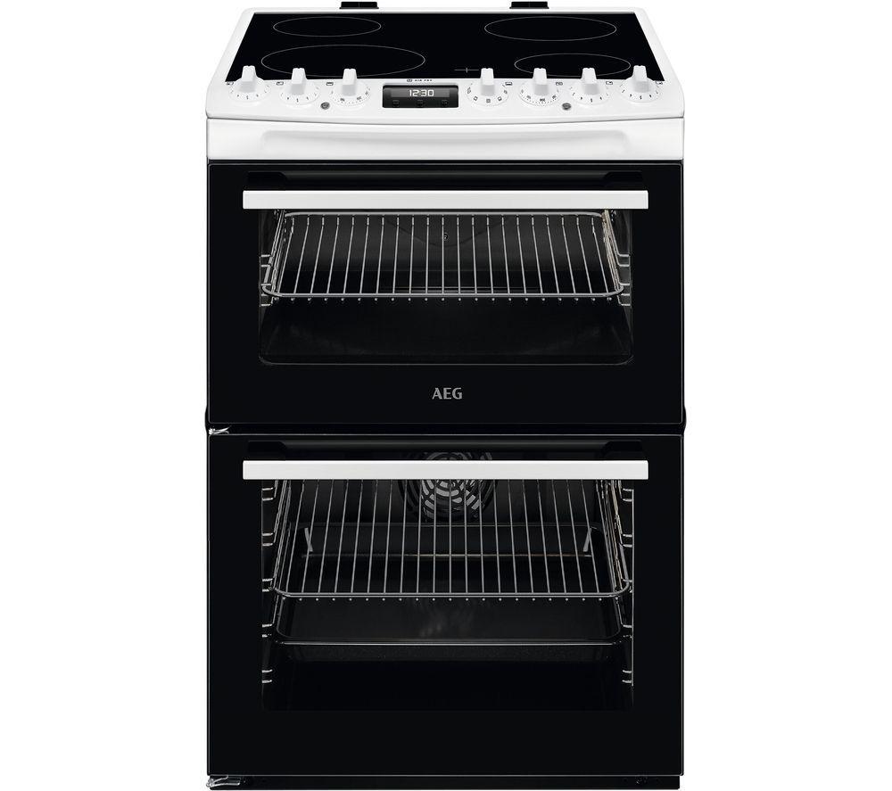 AEG 6000 SteamBake CCX6740ACW 60 cm Electric Ceramic Cooker - White