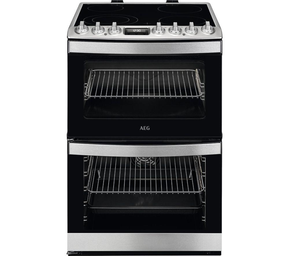 AEG 6000 SteamBake CCS6742ACM 60 cm Electric Ceramic Cooker - Stainless Steel