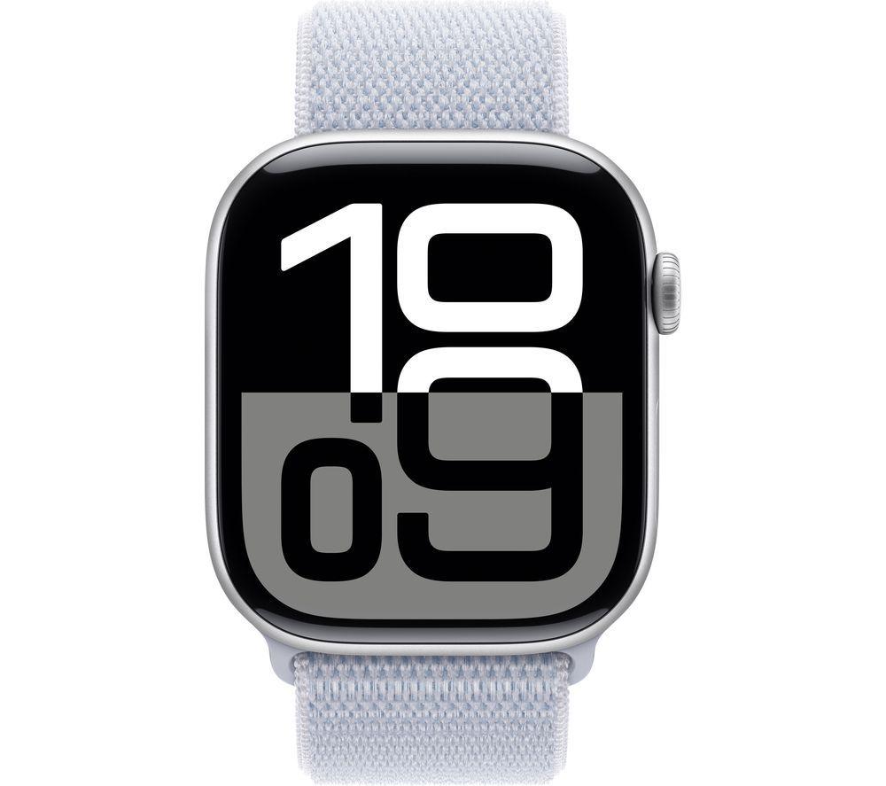 APPLE Watch Series 10 - 46 mm Silver Aluminium Case with Blue Sport Loop