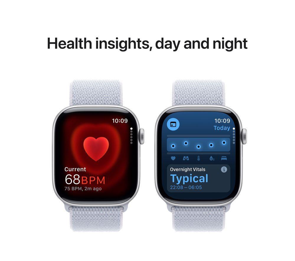 APPLE Watch Series 10 - 46 mm Silver Aluminium Case with Blue Sport Loop