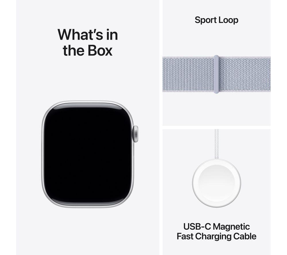 APPLE Watch Series 10 - 46 mm Silver Aluminium Case with Blue Sport Loop