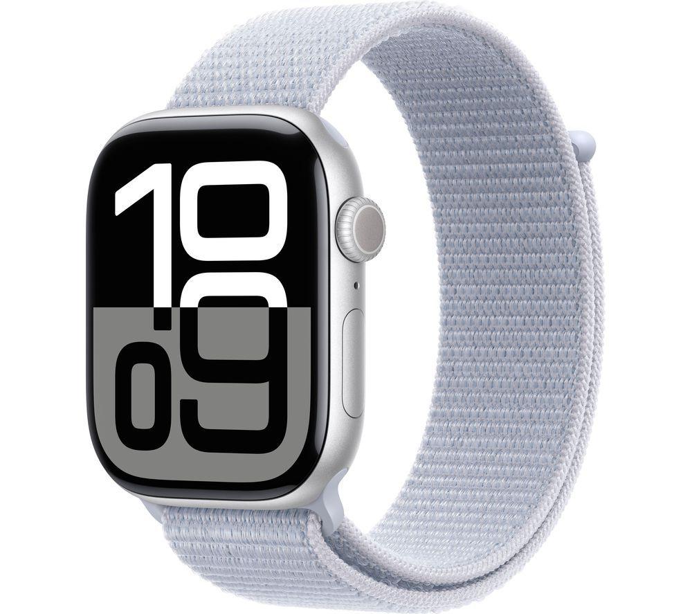 APPLE Watch Series 10 - 46 mm Silver Aluminium Case with Blue Sport Loop