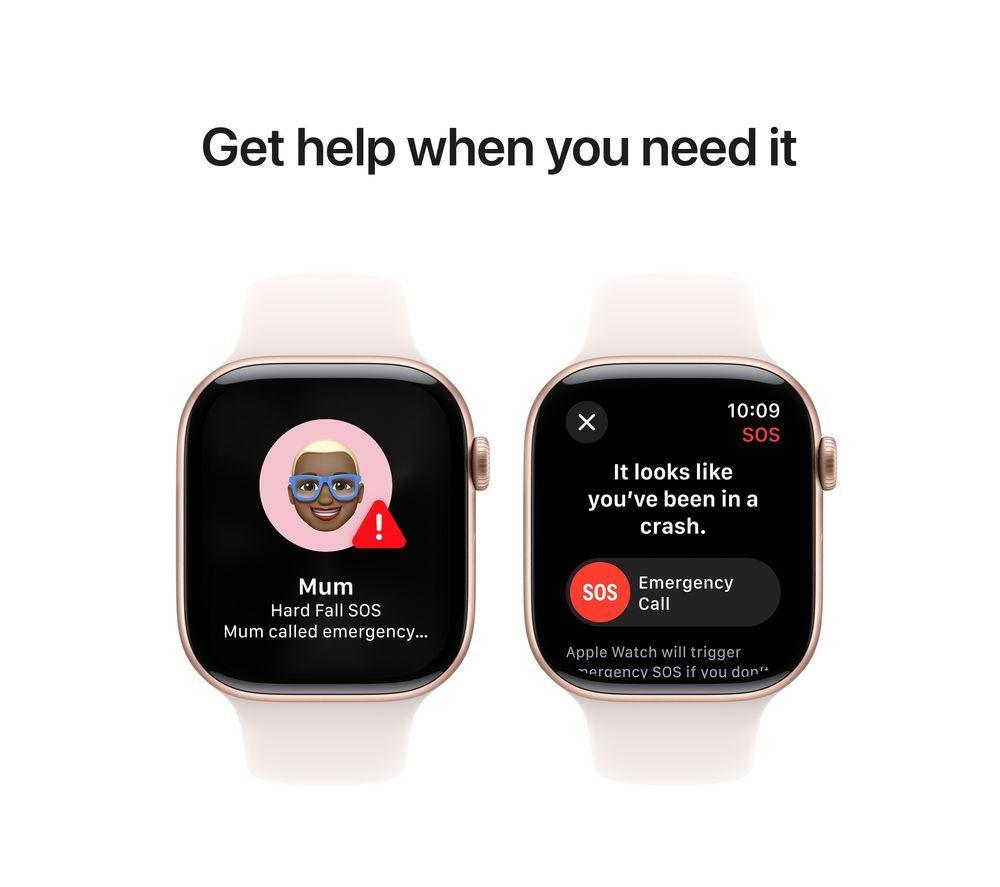 APPLE Watch Series 10 - 46 mm Rose Gold Aluminium Case with Light Blush Sport Band, S/M