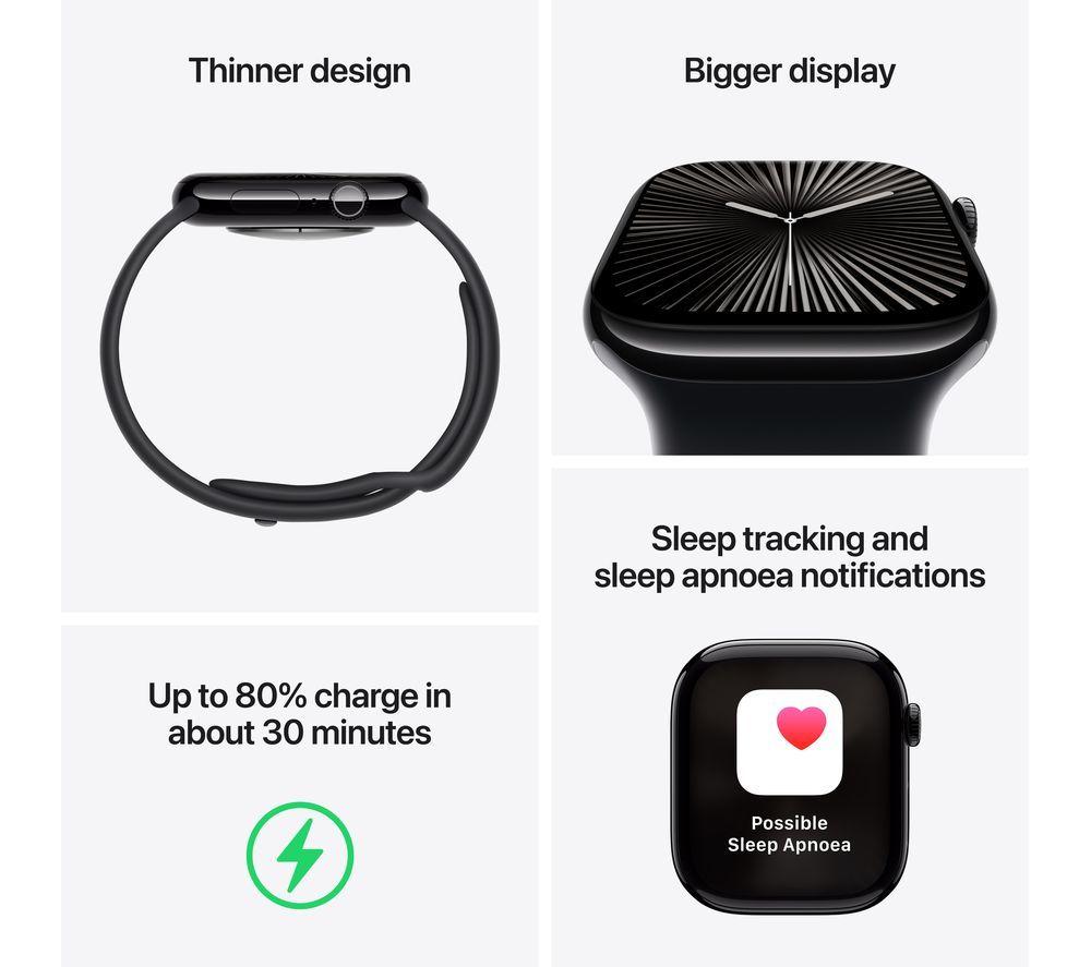 APPLE Watch Series 10 - 46 mm Rose Gold Aluminium Case with Light Blush Sport Band, M/L