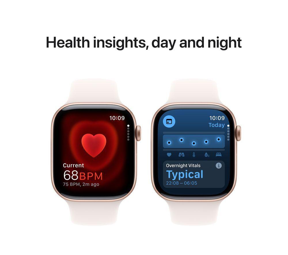APPLE Watch Series 10 - 46 mm Rose Gold Aluminium Case with Light Blush Sport Band, M/L