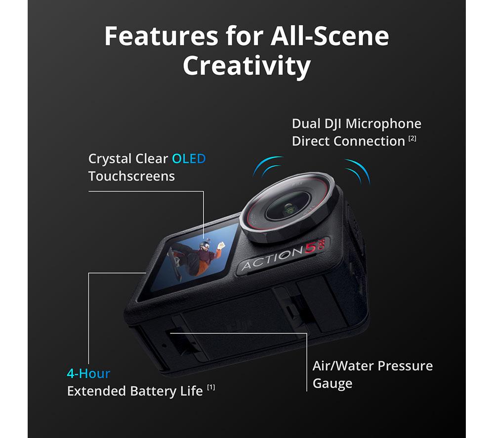 DJI Osmo Action 5 Pro 4K Ultra HD Action Camera - Black