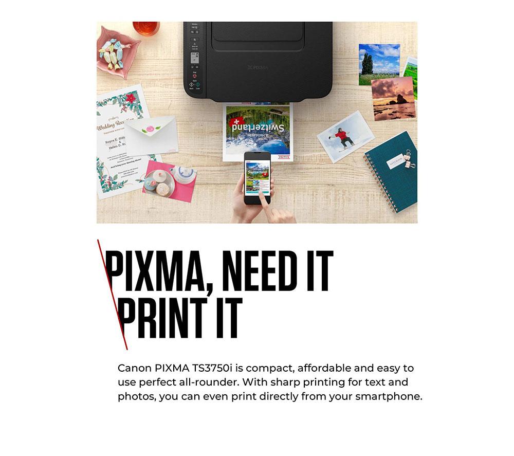 CANON PIXMA TS3750i All-in-One Wireless Inkjet Printer