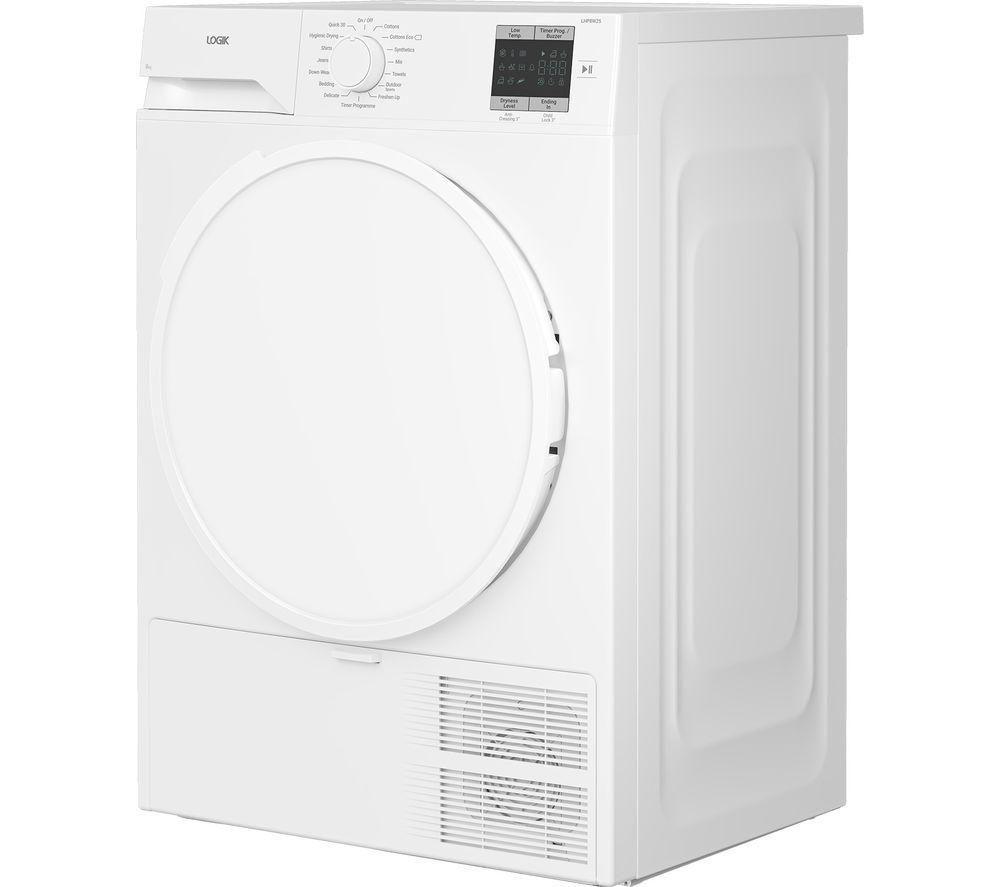 LOGIK LHP8W25 8 kg Wärmepumpentrockner – Weiß
