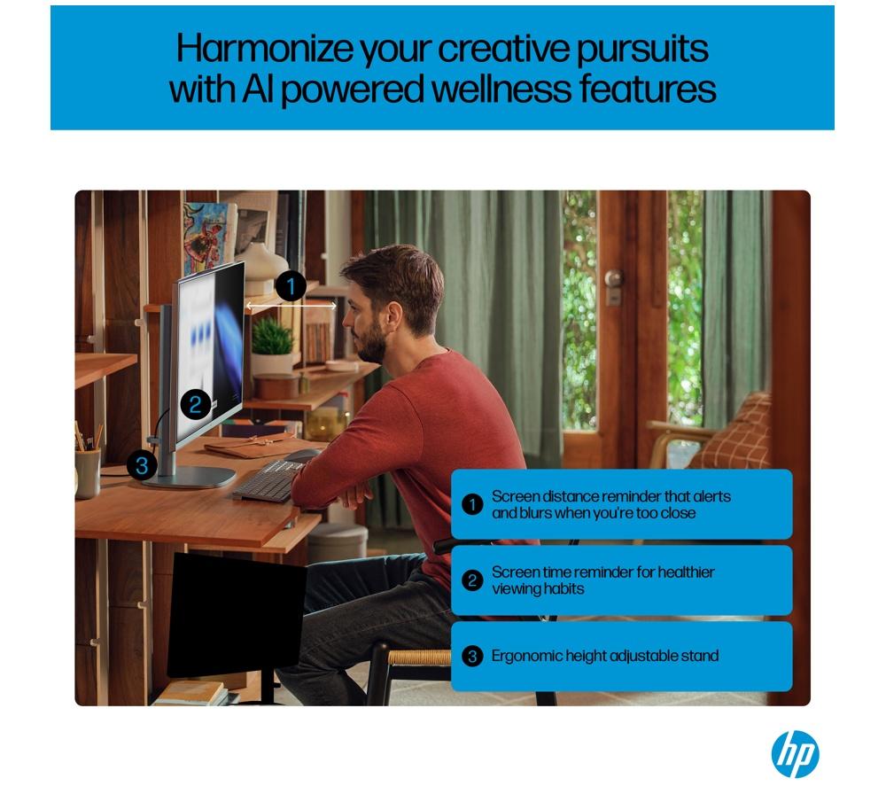 HP OmniStudio X 27-cs0004na 27" All-in-One PC - Intel® Core™ Ultra 5, 1 TB SSD, Silver