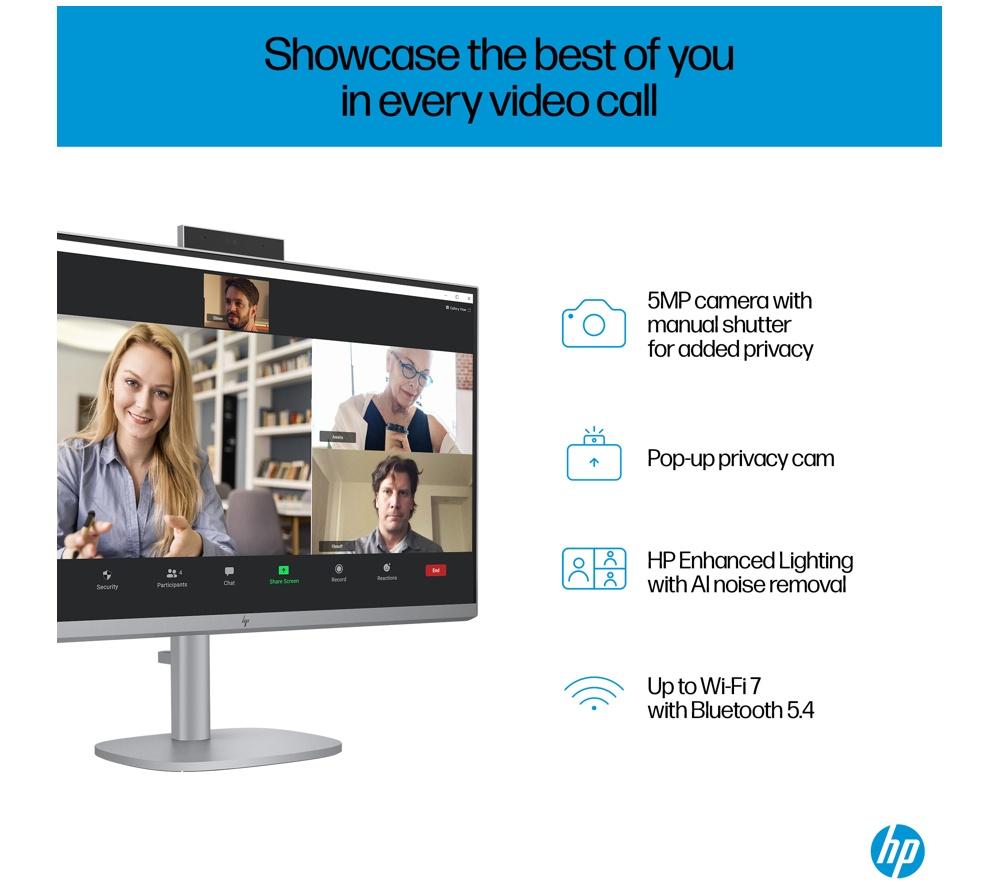 HP OmniStudio X 27-cs0004na 27" All-in-One PC - Intel® Core™ Ultra 5, 1 TB SSD, Silver