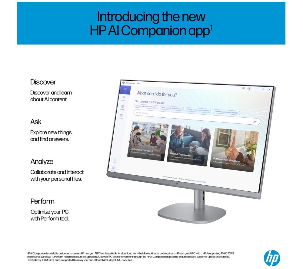 HP OmniStudio X 27-cs0004na 27" All-in-One PC - Intel® Core™ Ultra 5, 1 TB SSD, Silver