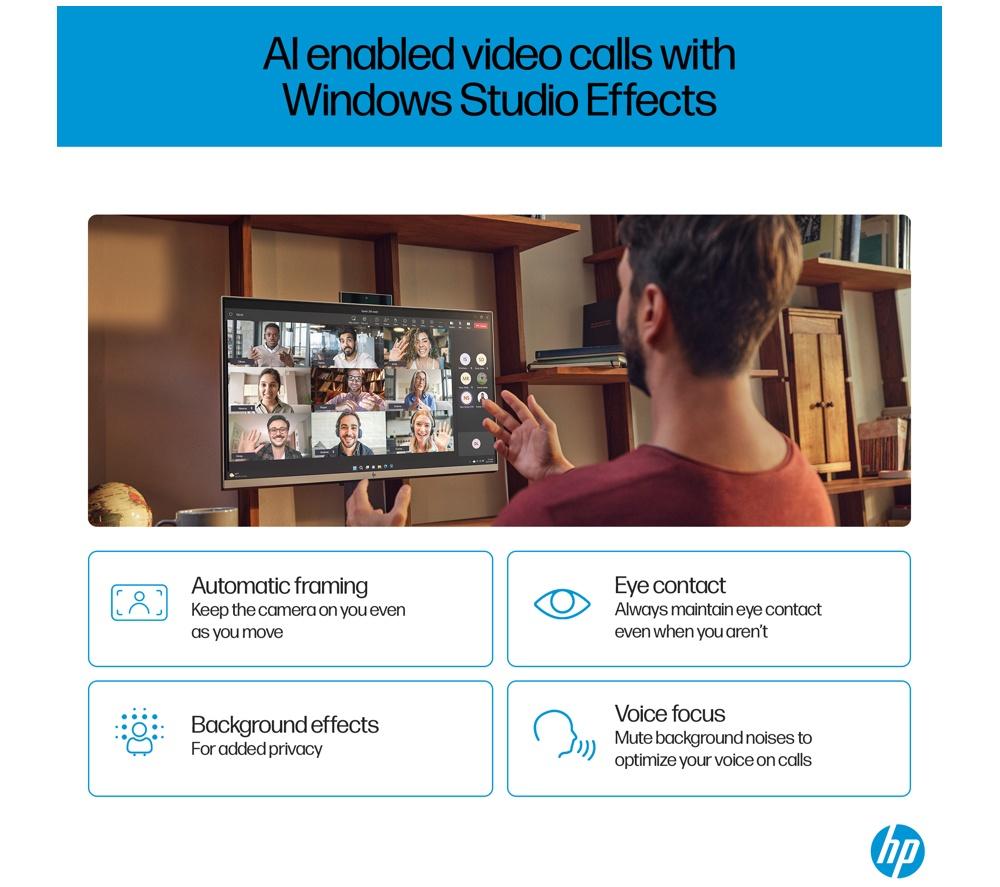 HP OmniStudio X 27-cs0004na 27" All-in-One PC - Intel® Core™ Ultra 5, 1 TB SSD, Silver