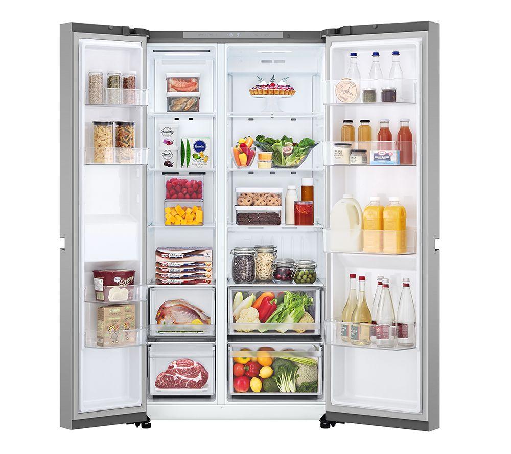 LG NatureFRESH GSBC40PYPE American-Style Fridge Freezer - Prime Silver