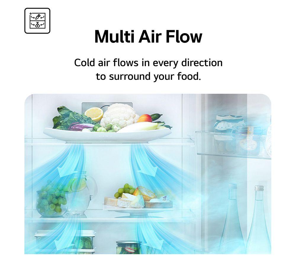LG NatureFRESH GSBC40PYPE American-Style Fridge Freezer - Prime Silver