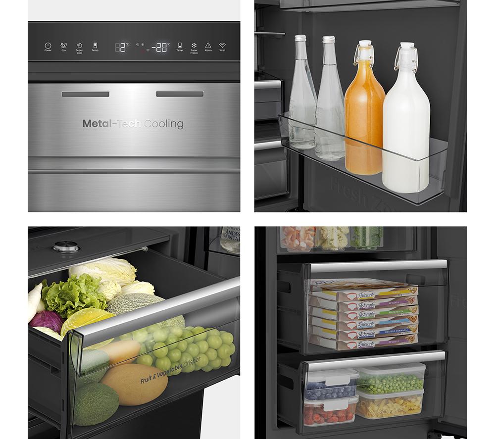 HISENSE KitchenFit RB5K330GSFC Frigorífico combi inteligente 60/40 - Negro