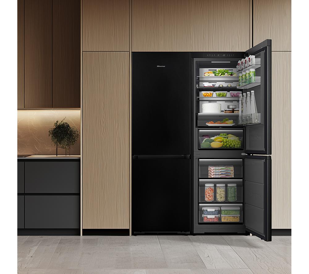 HISENSE KitchenFit RB5K330GSFC Frigorífico combi inteligente 60/40 - Negro