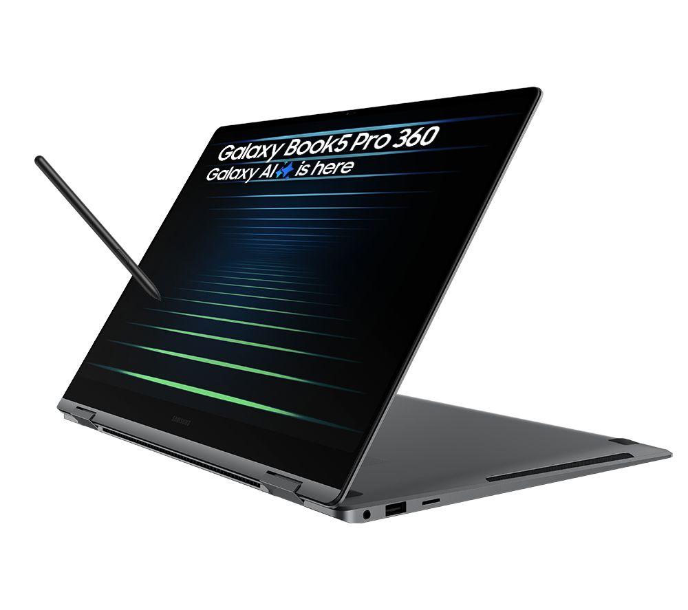 SAMSUNG Galaxy Book5 Pro 360 16" 2 in 1 Laptop, Copilot+ PC - Intel® Core™ Ultra 7, 512 GB SSD, Grey