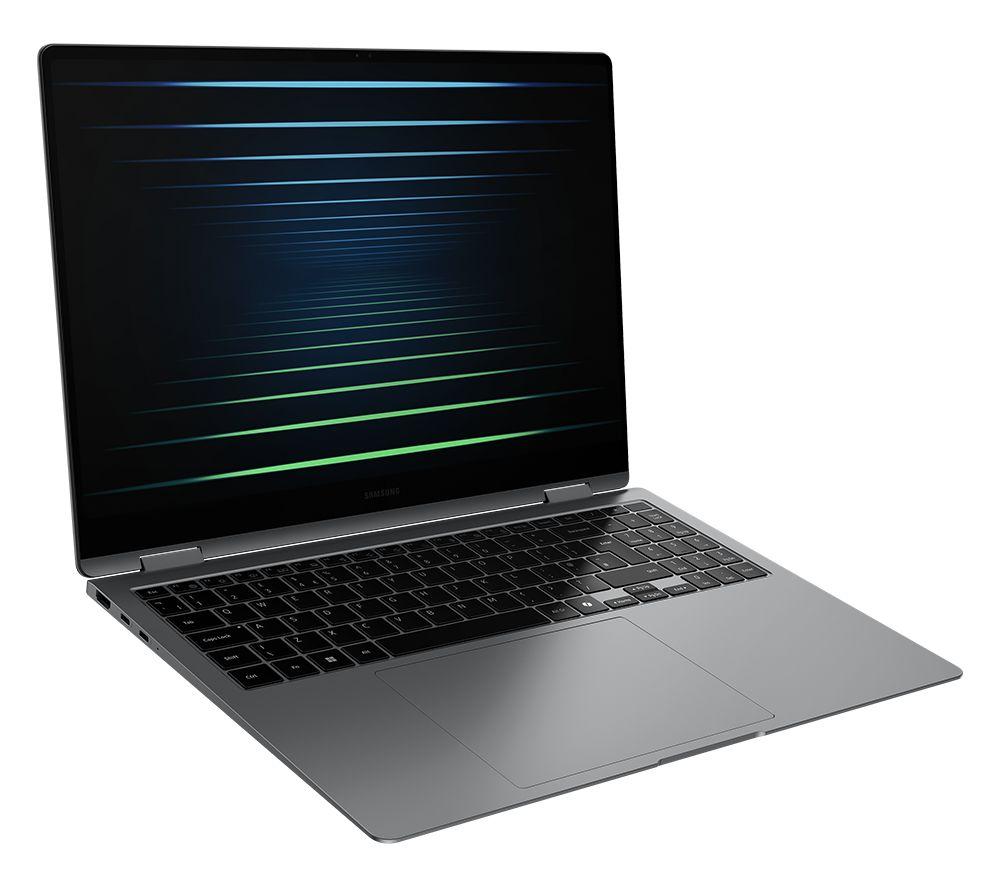 SAMSUNG Galaxy Book5 Pro 360 Portátil 2 en 1 de 16", Copilot+ PC - Intel® Core™ Ultra 7, SSD de 512 GB, Gris