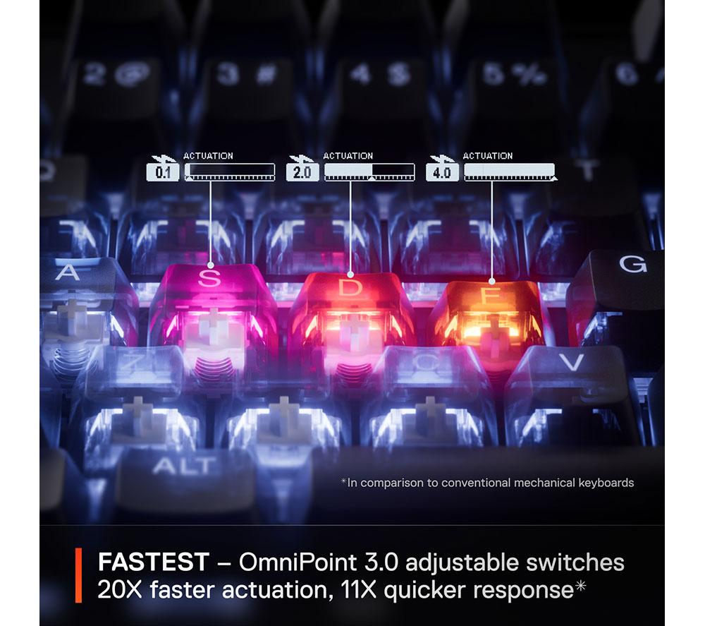 STEELSERIES Apex Pro Gen 3 Mechanical Gaming Keyboard - Black