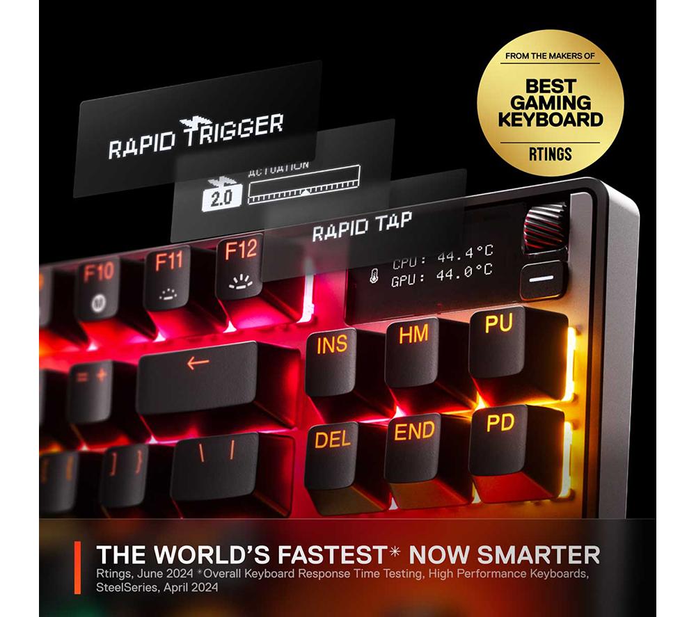 STEELSERIES Apex Pro TKL Gen 3 Wireless Mechanical Gaming Keyboard - Black