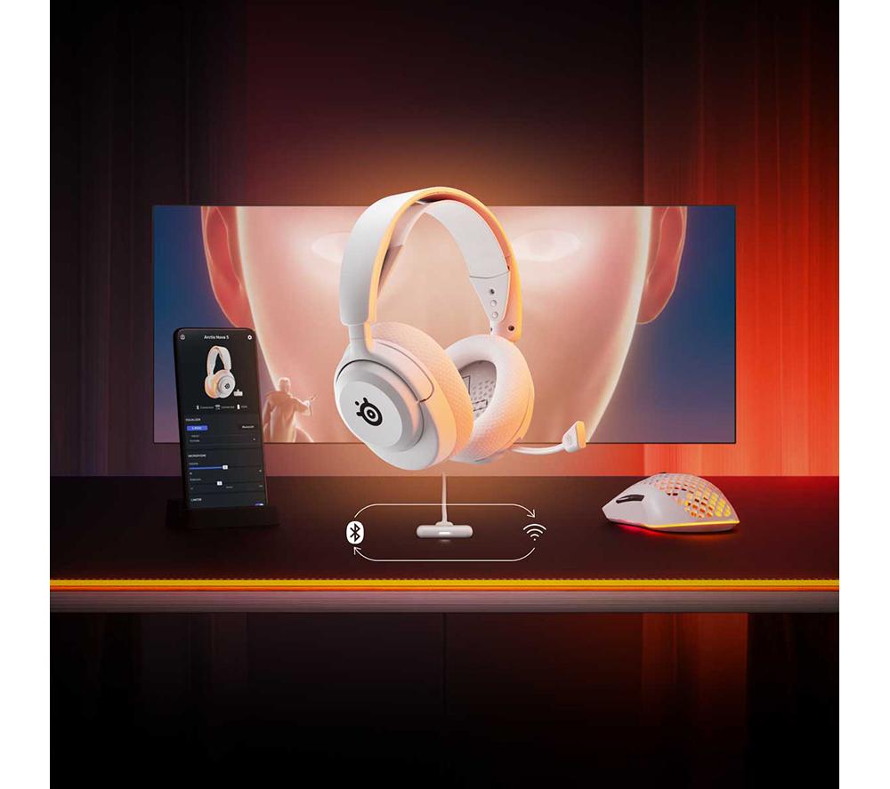 STEELSERIES Arctis Nova 5 Wireless PC-Gaming-Headset – Weiß