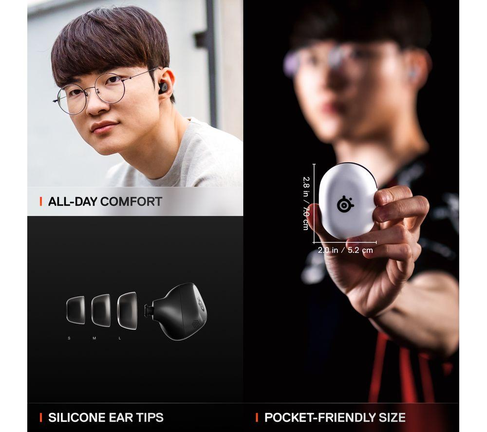STEELSERIES Arctis GameBuds Kabellose Gaming-Ohrhörer mit Geräuschunterdrückung - Schwarz