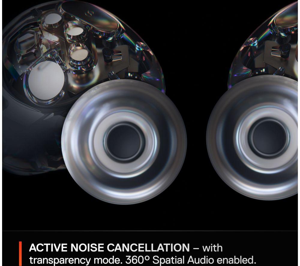 STEELSERIES Arctis GameBuds Kabellose geräuschunterdrückende Gaming-Ohrhörer für PS5 – Weiß