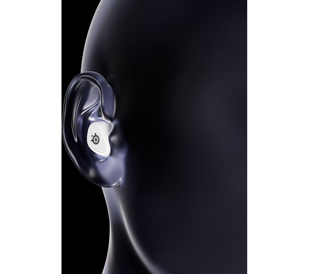 STEELSERIES Arctis GameBuds Kabellose geräuschunterdrückende Gaming-Ohrhörer für PS5 – Weiß