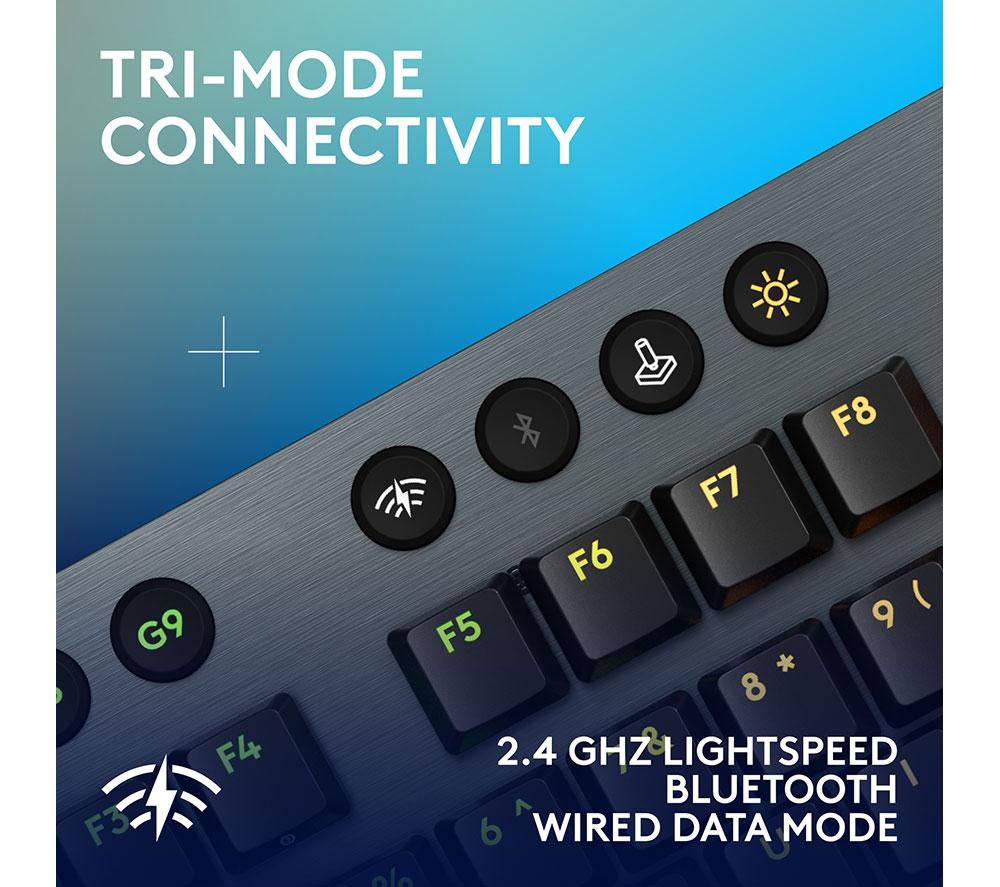 Logitech G915 X Lightspeed kabellose mechanische Gaming-Tastatur – taktil, Schwarz