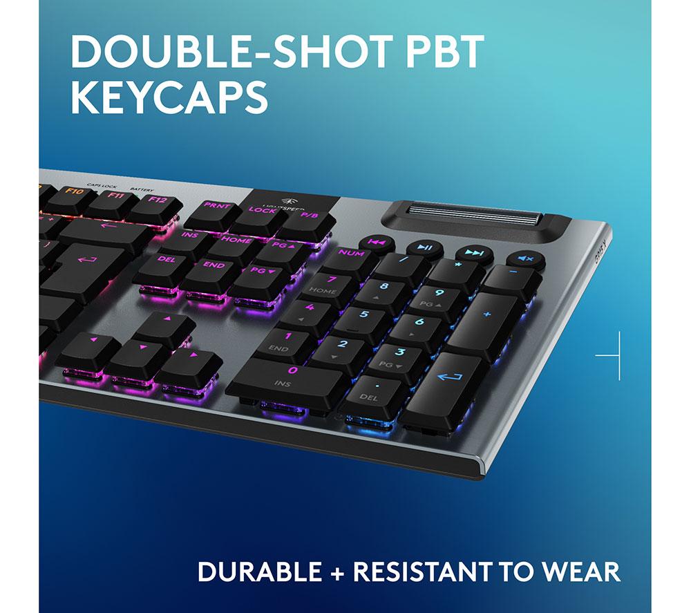 Logitech G915 X Lightspeed kabellose mechanische Gaming-Tastatur – taktil, Schwarz