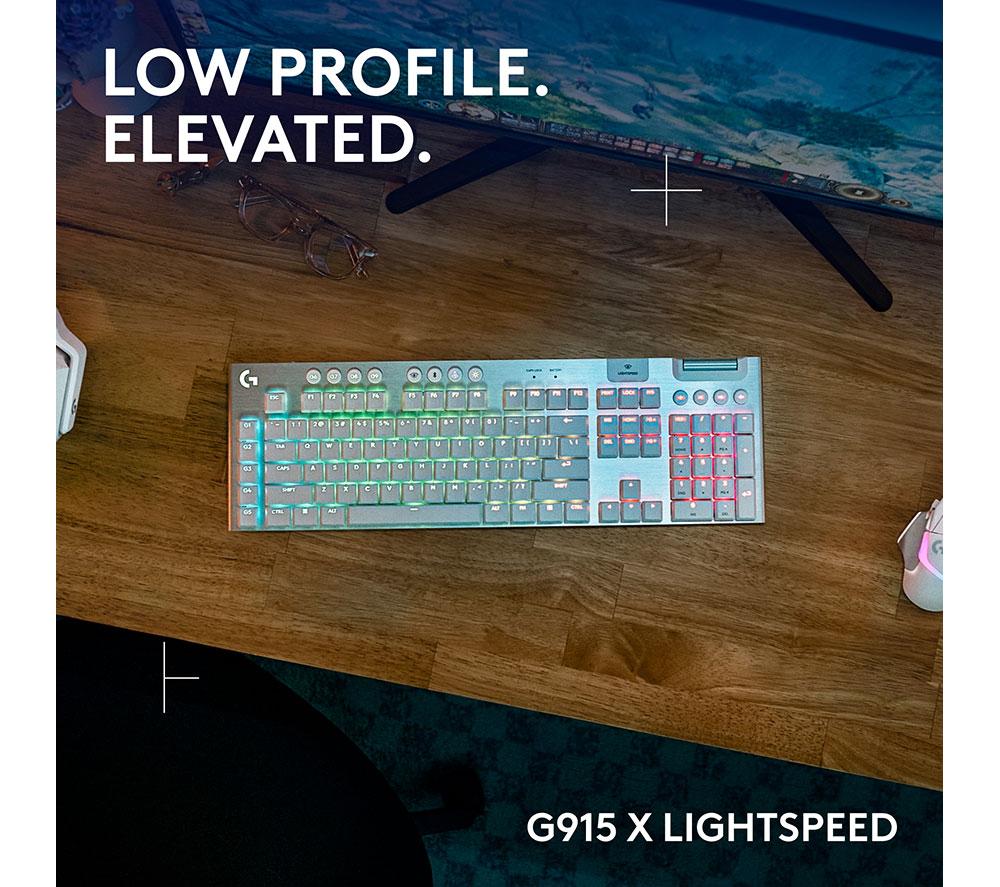 LOGITECH G915 X Lightspeed Wireless Mechanical Gaming Keyboard - Tactile White
